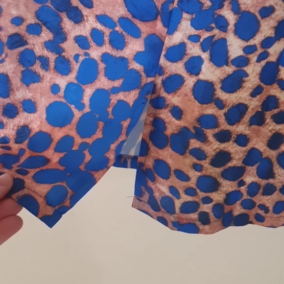 Angel Biba NEW Size 6 Dress Blue Tan RRP $69 - Picture 6 of 10